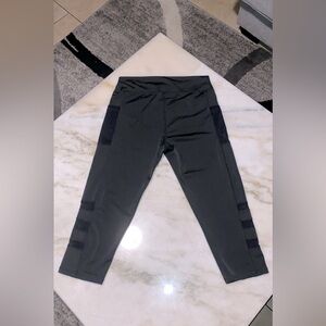 Black Leggings with Mesh Accents & Pockets